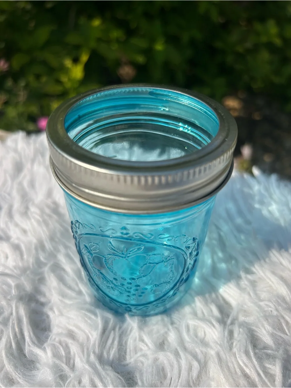 Ball Aqua Blue Regular Mouth Jelly Mason Jar Heritage Collection - Gently Used
